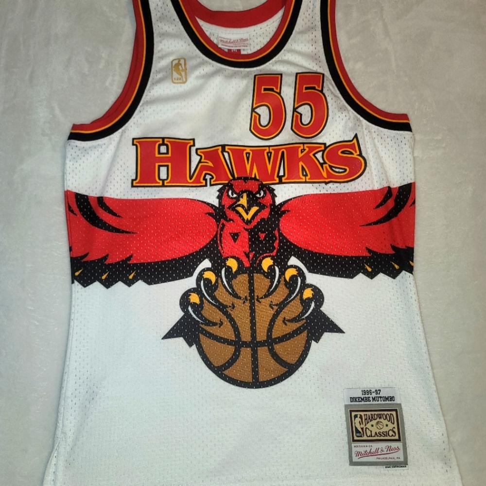 Atlanta hawks basketball jersey (Dikembe Mutombo) Mitchell & Ness